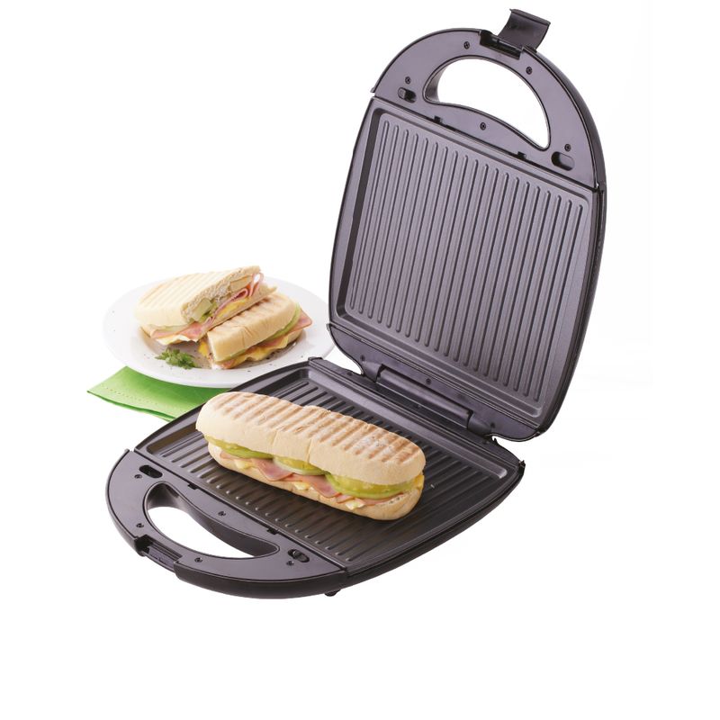 Sandwichera de 4 unidades, 1200 W, 8 esquinas para sándwich