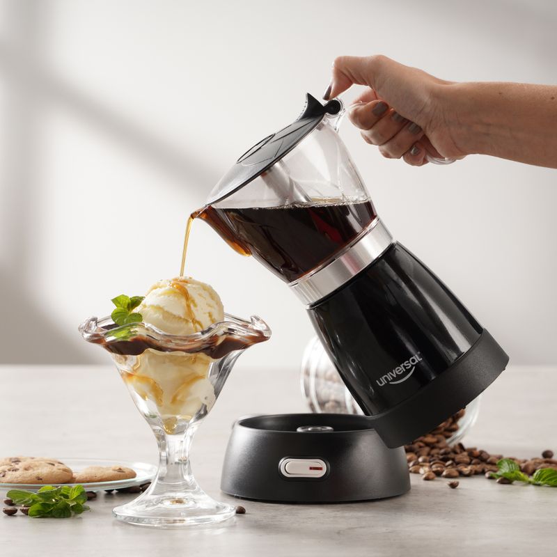 Cafetera eléctrica, enchufe de la UE 220 V, 200/10.1 fl oz, máquina de café  expreso Moka para uso doméstico (10.1 fl oz)