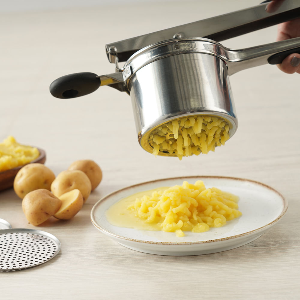 Tredoni - Prensa de puré de aluminio para patatas (0.118 in,  diámetro 3.7 in, 0.118 in) : Hogar y Cocina