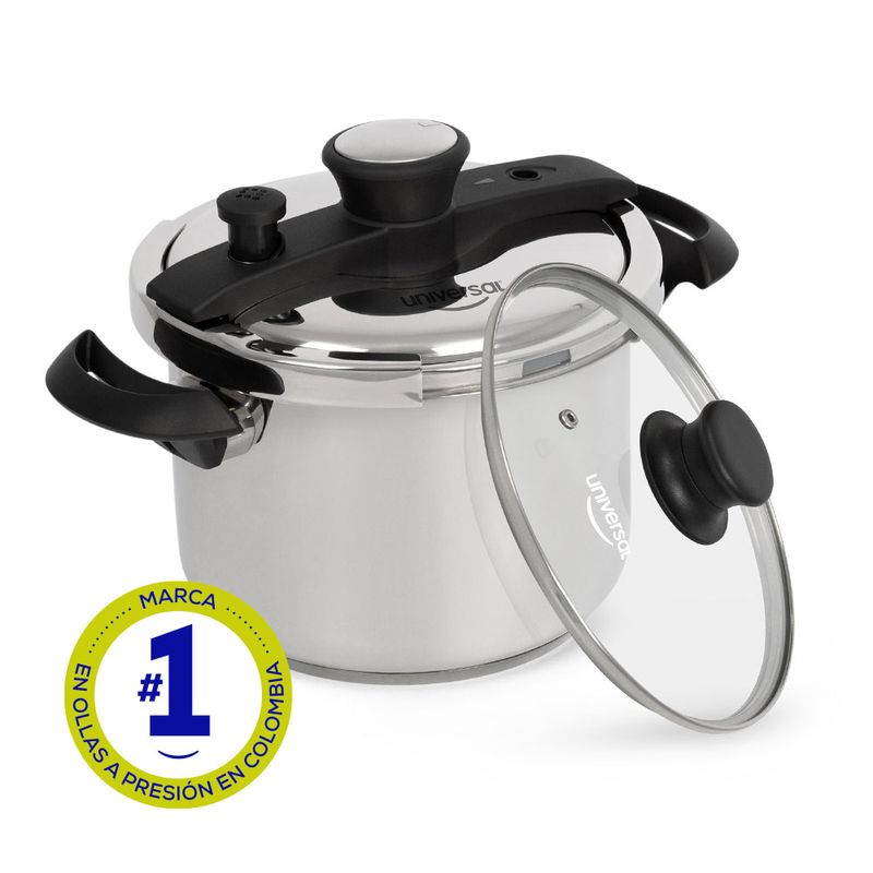 Olla de Presión Abre Fácil Acero Inoxidable 6L Universal - Arellano Store