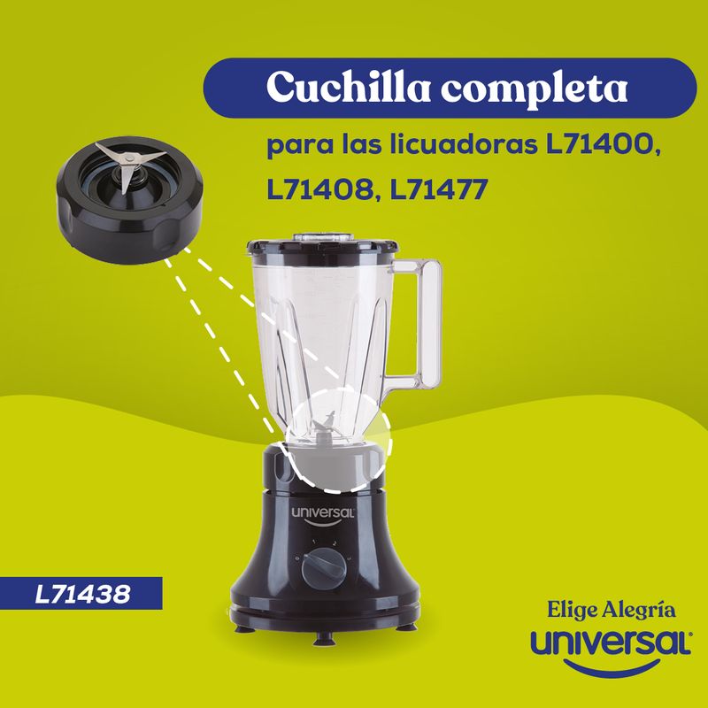 Licuadora vaso plastico 1.5 litros - Negra Vajillas corona