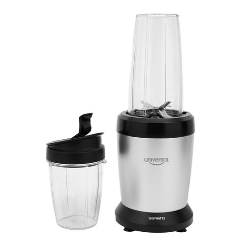 Licuadora Multipower UNIVERSAL potencia máxima 1500 watts, cuchillas aptas para picar hielo, 2 recipientes en policarbonato