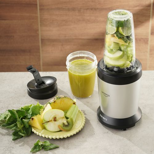 Licuadora Multipower UNIVERSAL potencia máxima 1500 watts, cuchillas aptas para picar hielo, 2 recipientes en policarbonato