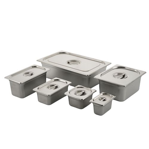 AZAFATE 1/9 (1  LITRO)  EN ACERO INOXIDABLE 100 MM – IDEAL PARA MISE EN PLACE PROFESIONAL