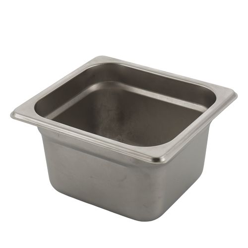 AZAFATE 1.6 (1.67 LITROS)  1/6 EN ACERO INOXIDABLE 100 MM – ALMACENAMIENTO SEGURO Y USO INTENSIVO