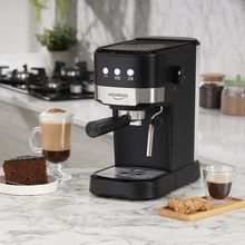 Cafetera expreso UNIVERSAL, espumador de leche, prepara 1 o 2 expresos, función extracción manual, portafiltro 2 en 1