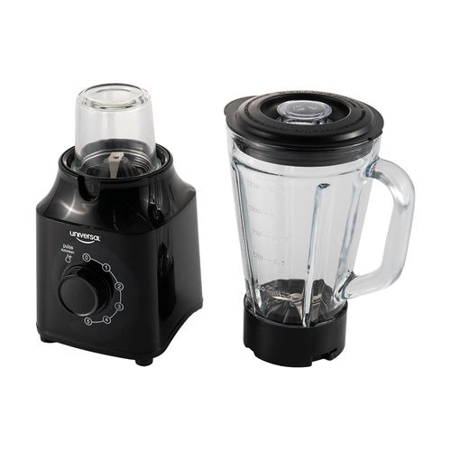 Licuadora Esencial Mix UNIVERSAL vaso de vidrio + vaso picatodo, ideal para cortar proteínas, quesos, frutos secos, vegetales y más