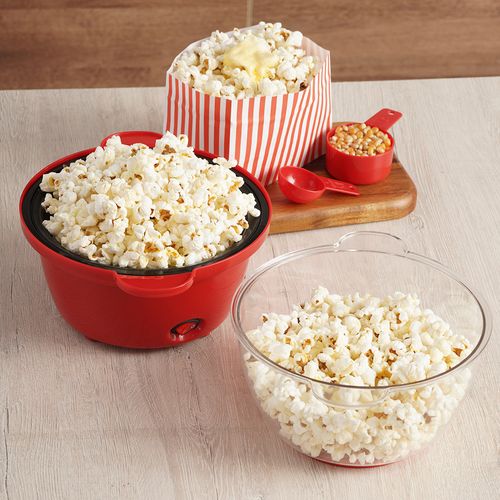 Crispetera Bowl Roja UNIVERSAL, tazón 2 en 1 usalo como recipiente para servir