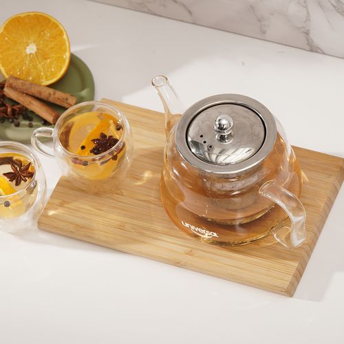 Set tetera de vidrio más vasos Vitro Universal