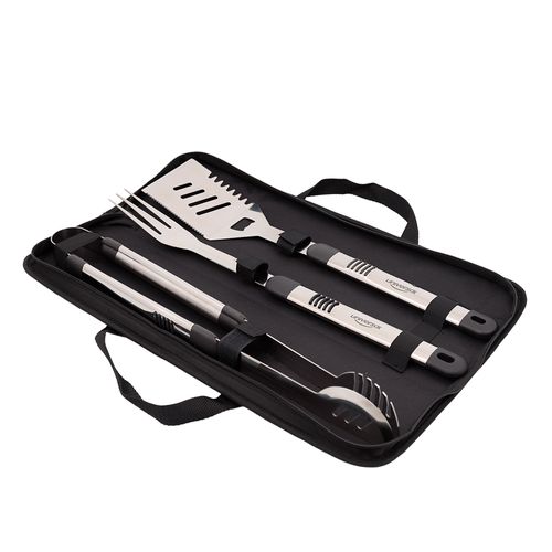 Set x3 de utensilios BBQ con estuche Universal