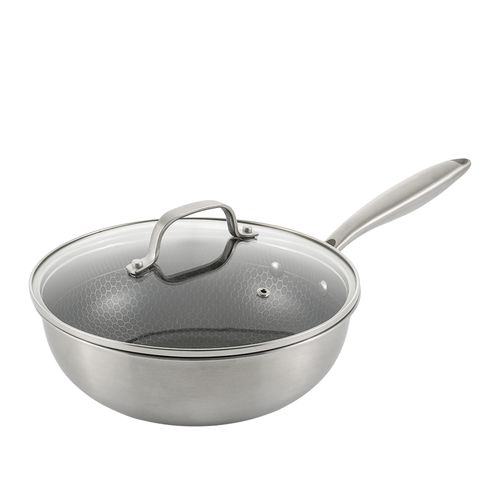 Wok híbrido 24 cm + tapa de vidrio