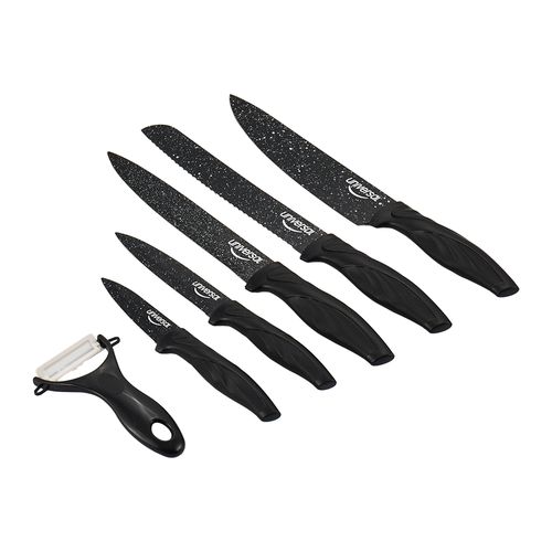Set x5 cuchillos esencial + pelador Universal