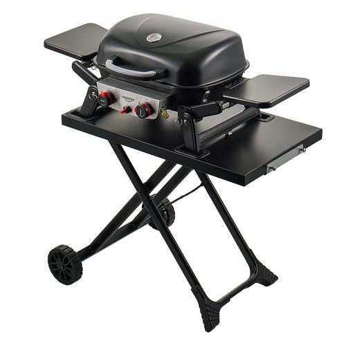 Asador BBQ a gas con mes plegable pórtatil